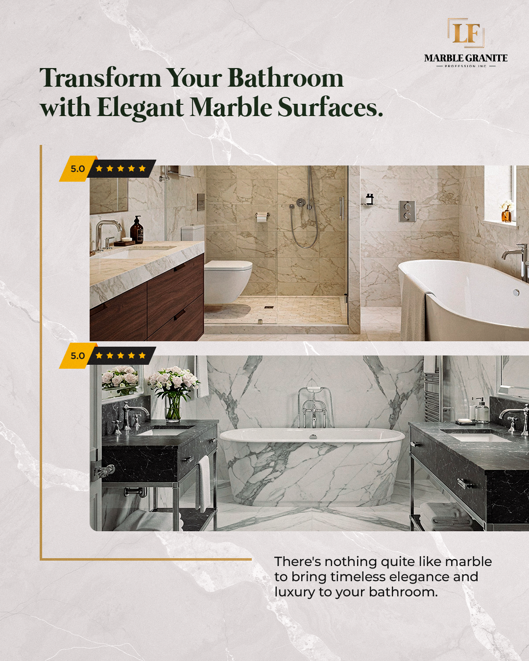 Transform Your Bathroom with Elegant Marble Surfaces